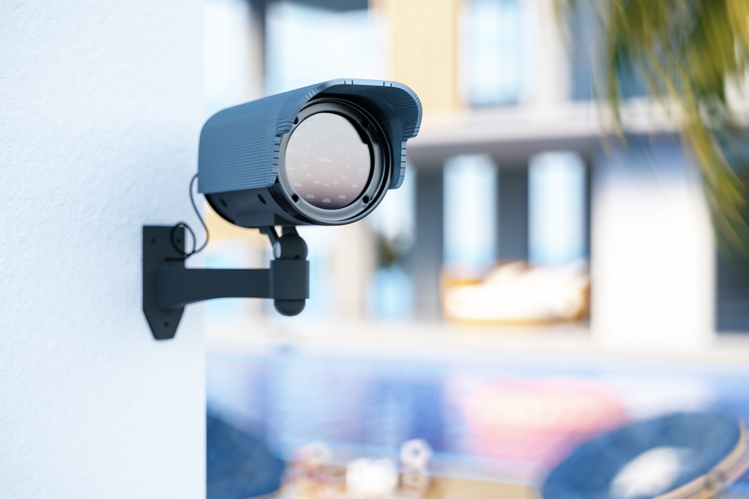 surveillance camera outside summer villa | rigid security | rigid security